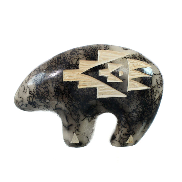Navajo Horse Hair Hand Crafted Bear Pottery By Artist Vail SN20054